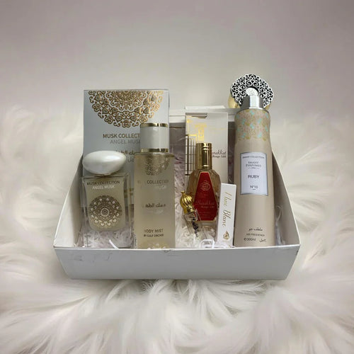 Box Musquée Élégance – Parfums Angel Musk, Pure Musk & Brume