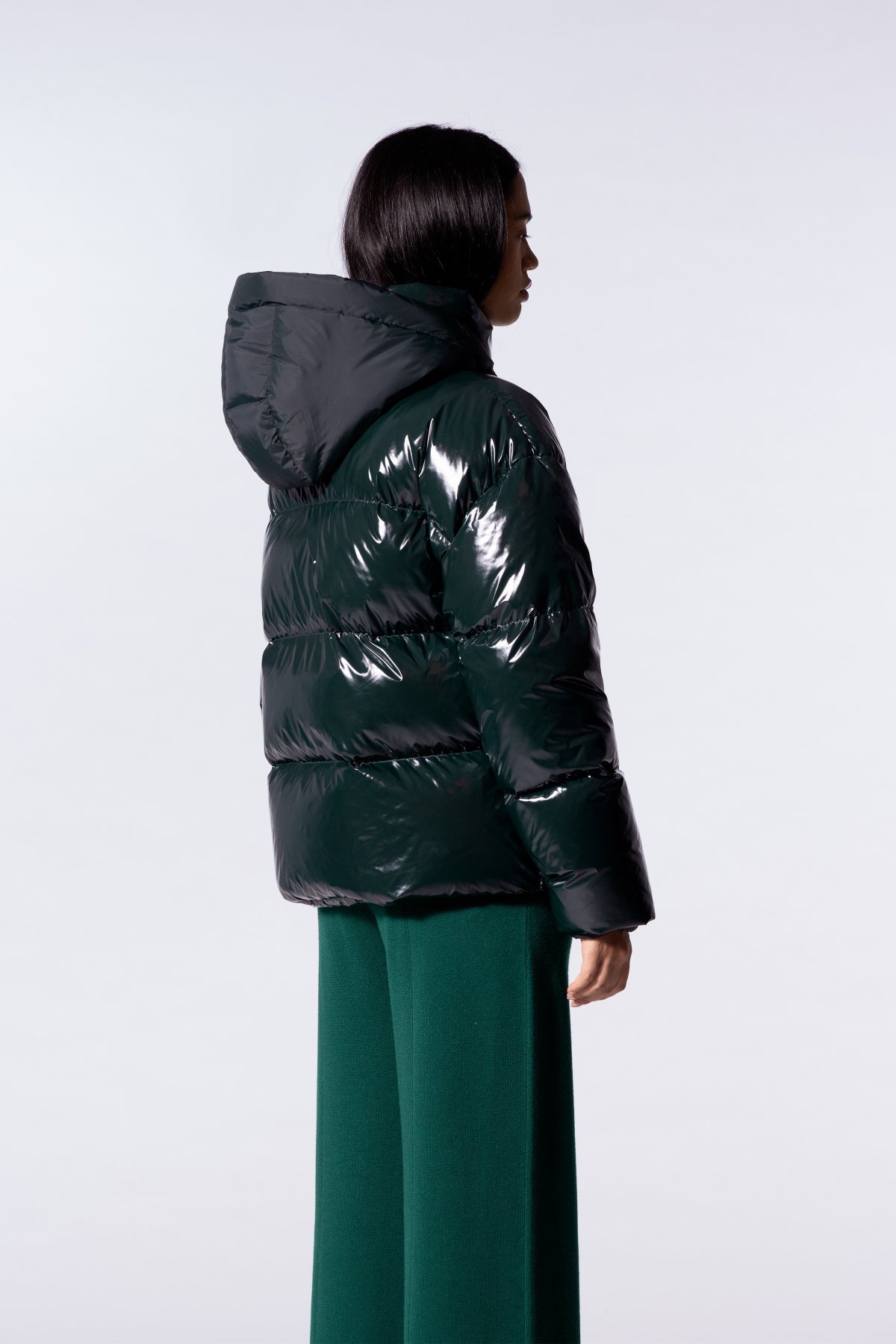 Doudoune courte brillante Lili Bright - Dark Forest