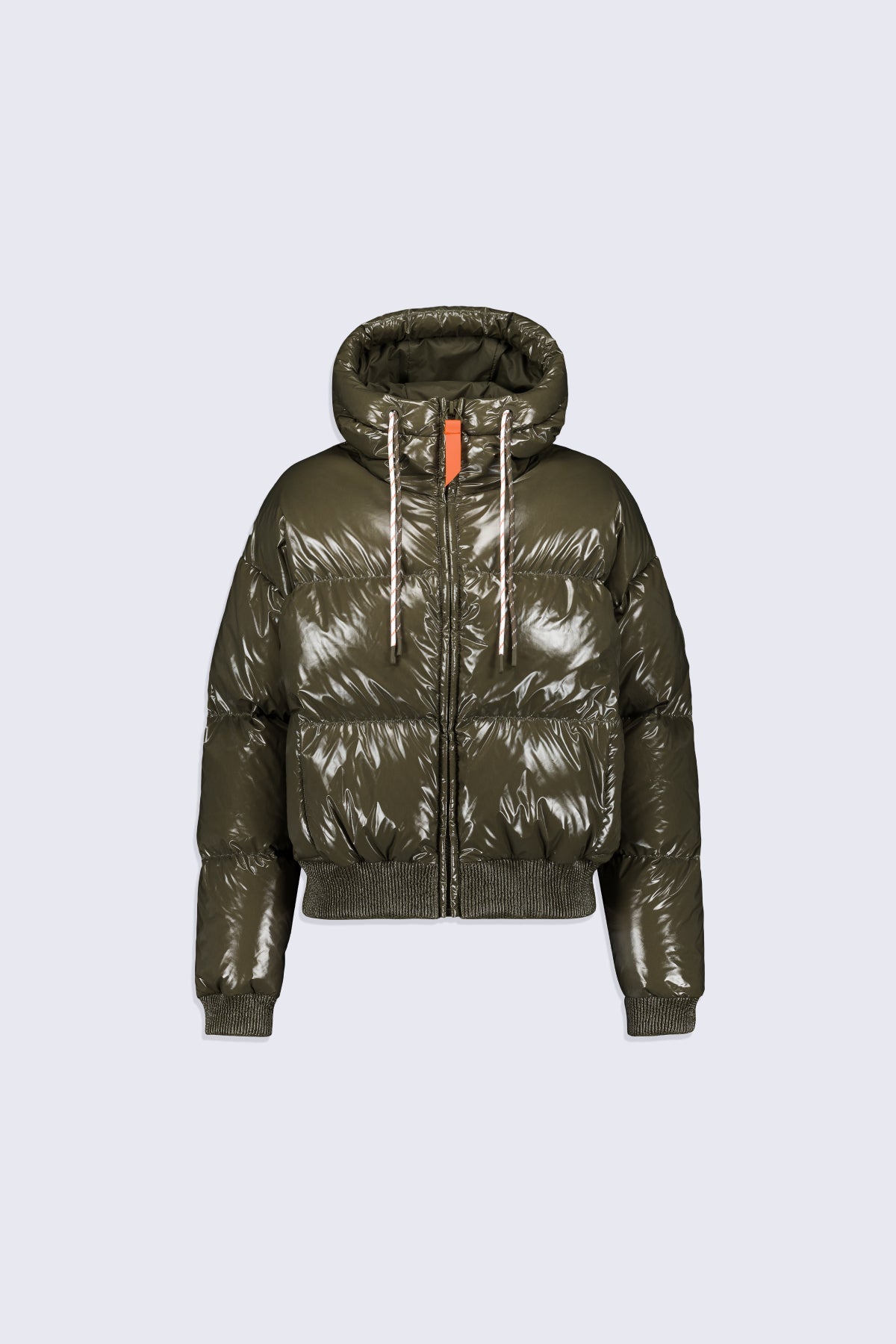 Doudoune courte brillante Nine - Khaki